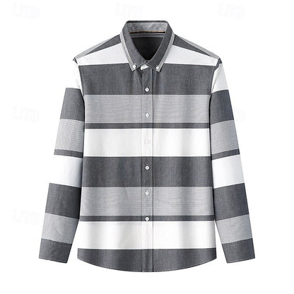 Versatile Color Block Oxford Shirt