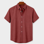Acid-Wash Short-Sleeve Shirt