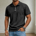 Distressed Acid-Wash Polo Shirt