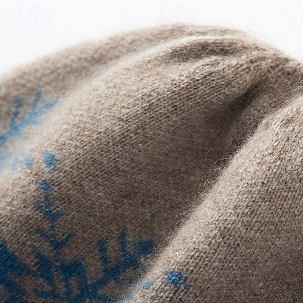 Cashmere Merino Wool Beanie Knitwear Hat - oukumen