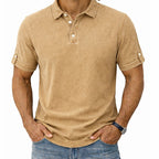 Textured Washed Polo Shirt