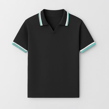 100% Cotton Polo with Contrast Stripe