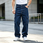 Drawstring Cargo Jeans