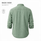 Acid-Wash Long-Sleeve Denim Shirt