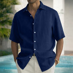 Acid-Wash Short-Sleeve Shirt