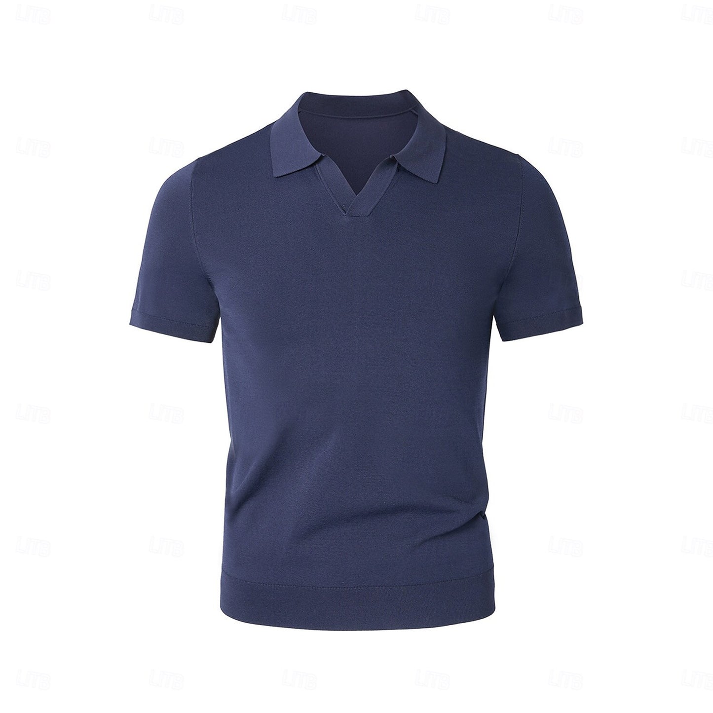 Classic Fit V Neck Polo Shirt