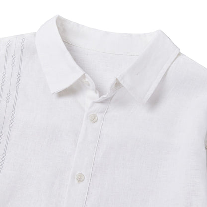 100% Linen Button-Up Shirt