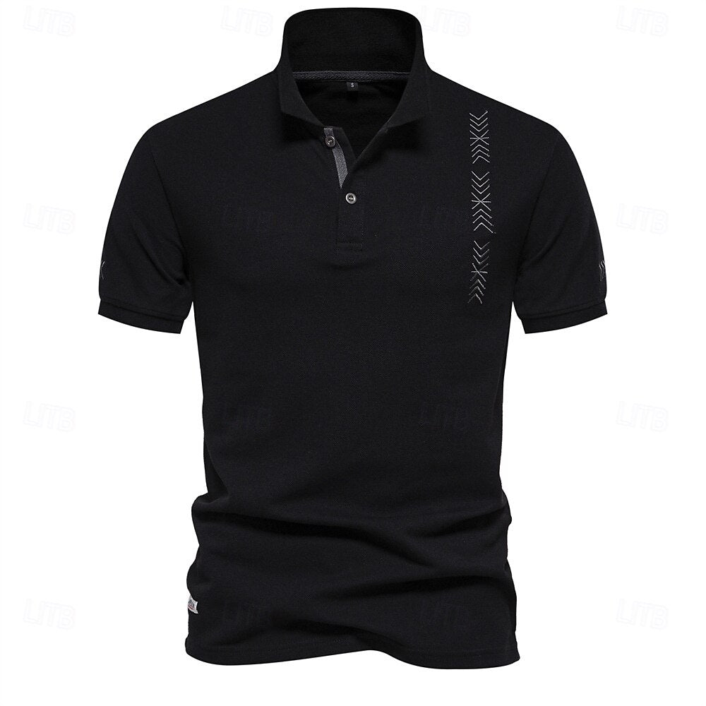 Turndown Short Sleeve Business Polo - oukumen