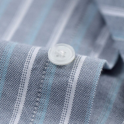 100% Cotton Oxford Striped Shirt - oukumen