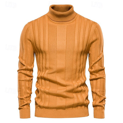 Turtleneck Knitwear Pullover Sweater - oukumen