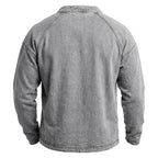 Washed Long-Sleeve Henley Shirt