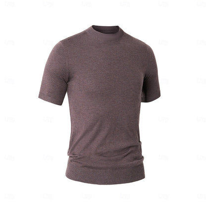 Premium Wool Blend Mock Neck Tee