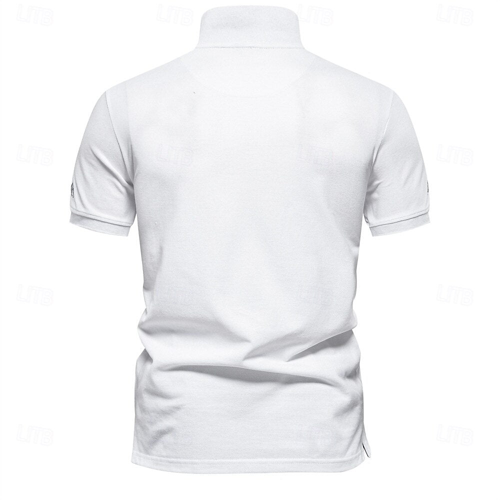 Turndown Short Sleeve Business Polo - oukumen