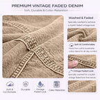 Acid-Wash Long-Sleeve Denim Shirt