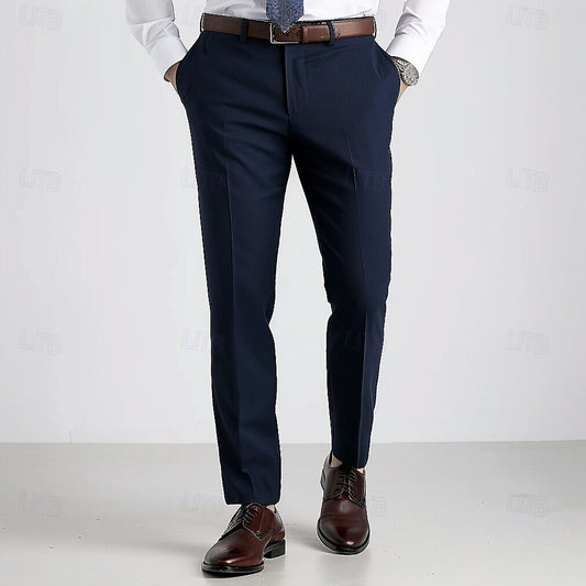 Wool Full Length Dress Pants - oukumen