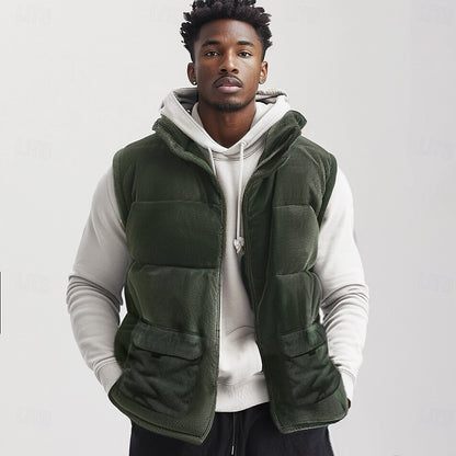 Corduroy Fleece Vest Outdoor Vest - oukumen