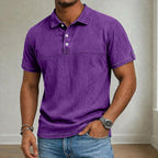 Distressed Acid-Wash Polo Shirt