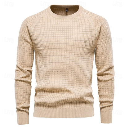 Crew Neck Knitwear Jumper Sweater - oukumen