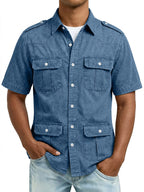 Short-Sleeve Denim Shirt