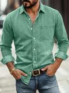 Acid-Wash Long-Sleeve Shirt