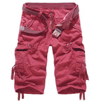 Drawcord-Hem Cargo Capri Shorts