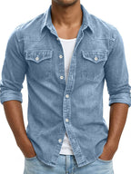 Garment-Dyed Long-Sleeve Shirt