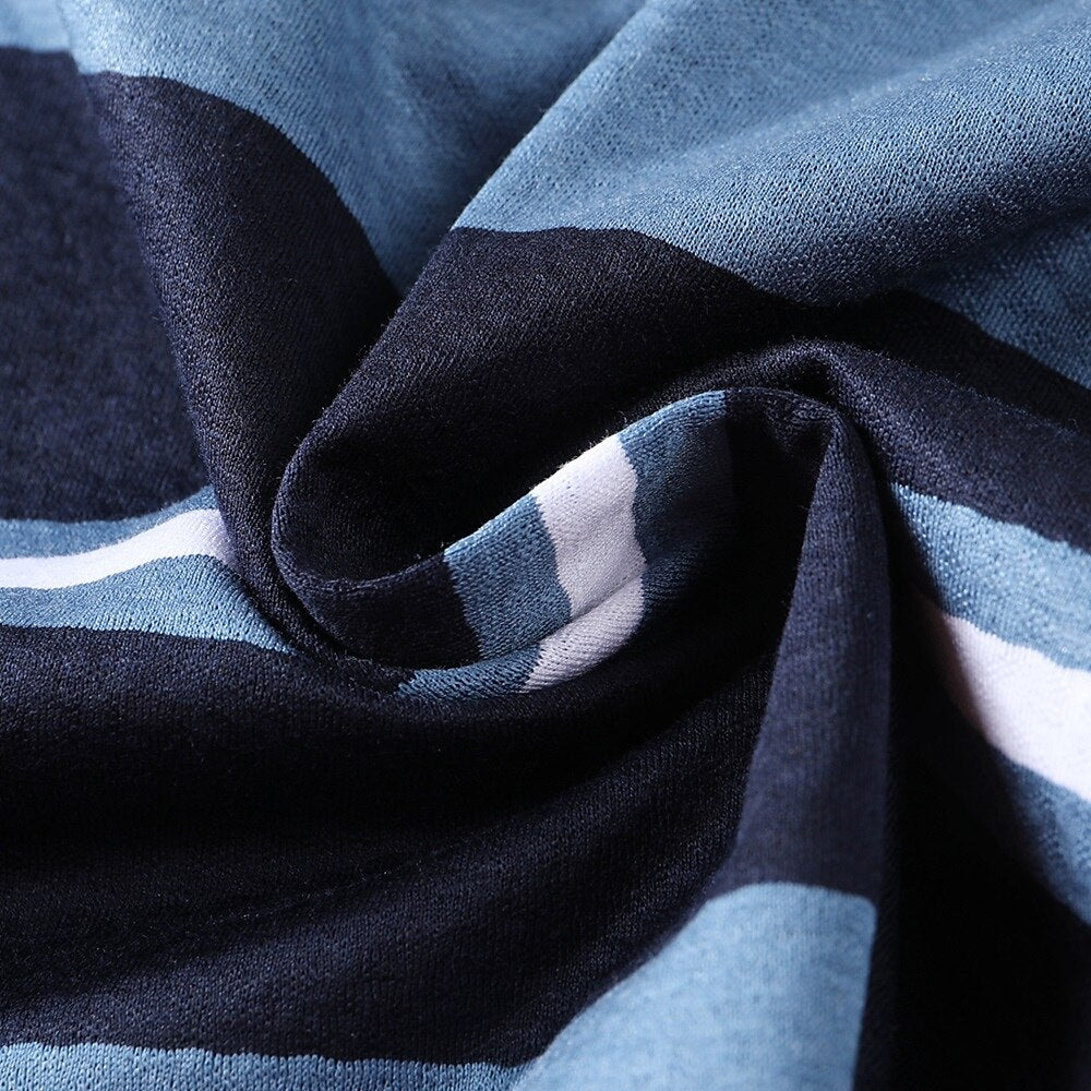 Premium Silk-Blend Striped Polo Shirt - oukumen