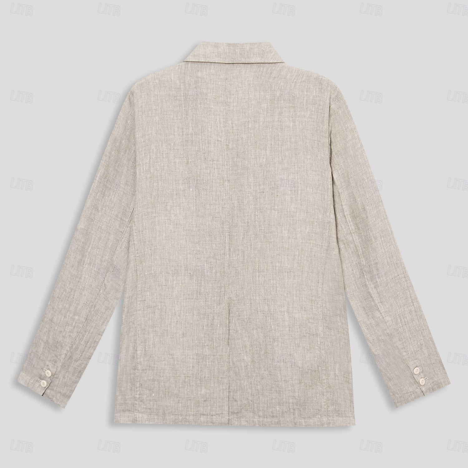 100% Linen Blazer Jacket Solid Color - oukumen