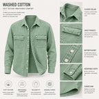 Long-Sleeve Denim Shirt