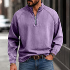 Stand-Collar Zip T-Shirt