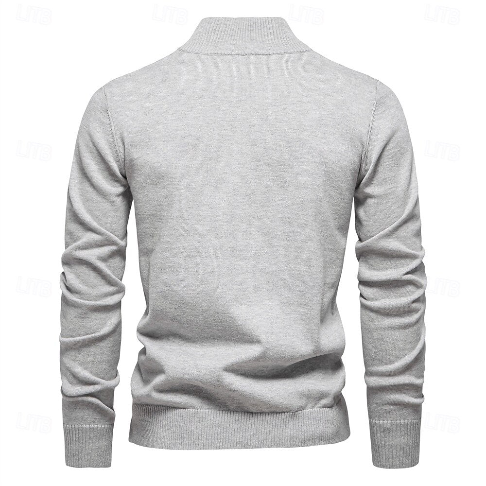 Half Zip Knitwear Pullover Sweater - oukumen