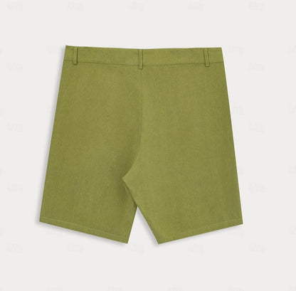 Linen Summer Beach Shorts - oukumen