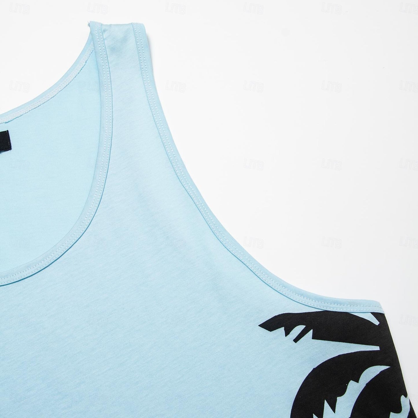 100% Cotton Graphic Coconut Tree Casual Tank Top - oukumen