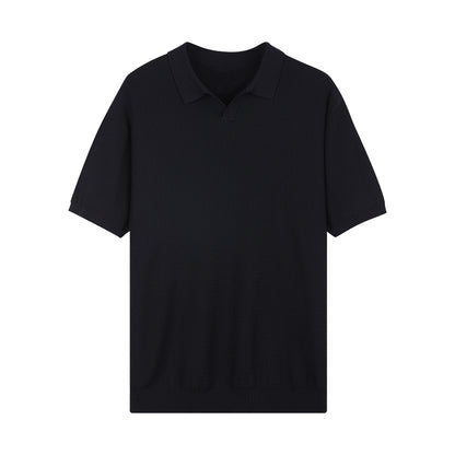 Textured Knit Polo Shirt