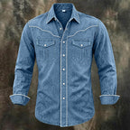 Acid-Wash Long-Sleeve Shirt