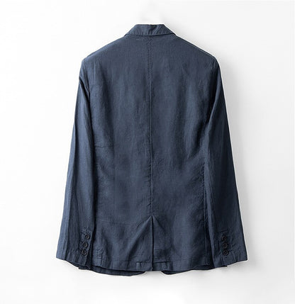 Tailored Linen-Cotton Blazer