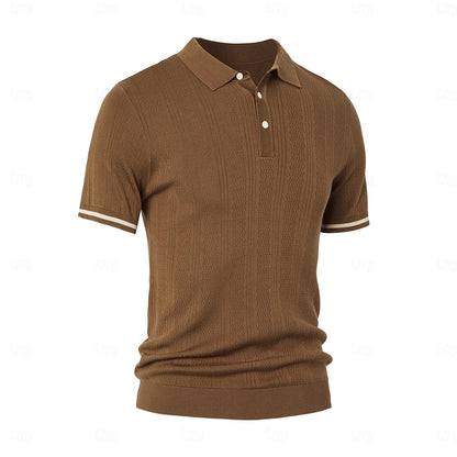 Premium Lyocell Textured Knit Polo