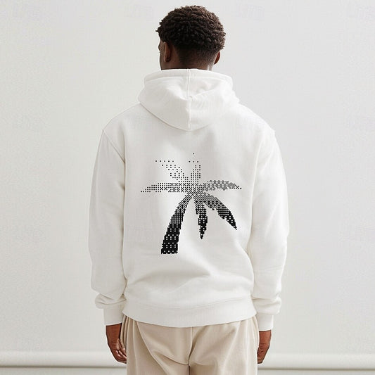 100% Cotton Full Zip Hoodie Graphic Tree - oukumen