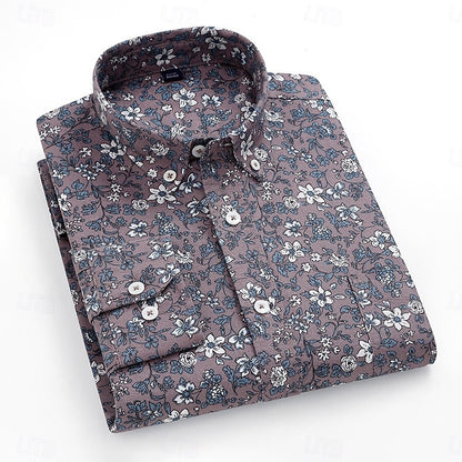 100% Cotton Floral Vine Oxford Shirt