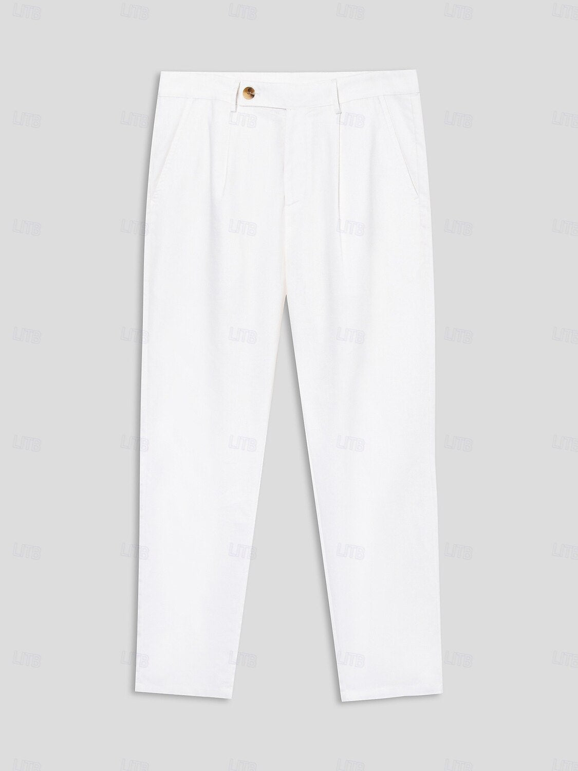 Cotton Linen Solid Color Pants - oukumen