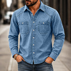 Acid-Wash Long-Sleeve Shirt