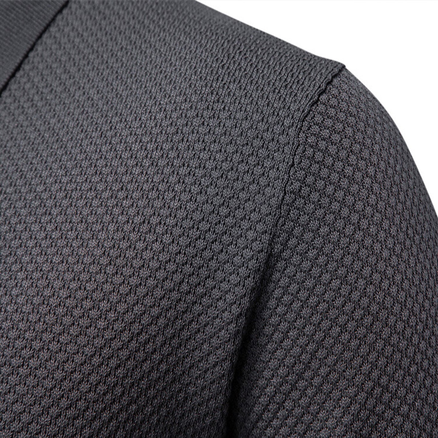 Business Casual Knitted Johnny collar Polo