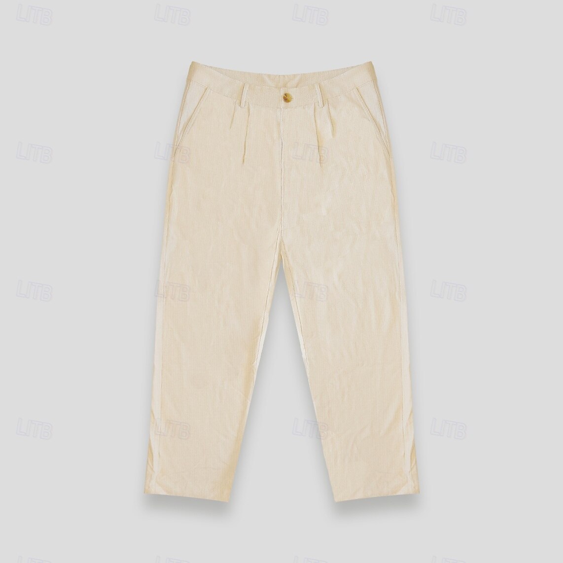 Dress Pants Linen Pants Solid Color - oukumen