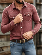 Garment-Dyed Long-Sleeve Shirt