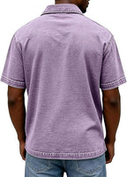 Acid-Wash Short-Sleeve Polo Shirt