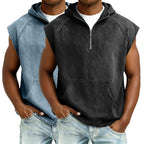 Acid-Wash Zip T-Shirt