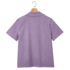 Acid-Wash Short-Sleeve Polo Shirt