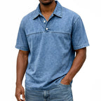 Washed Short-Sleeve Polo Shirt