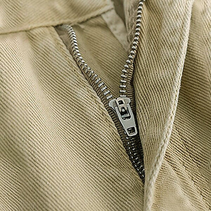 100% Cotton Relaxed Chino Pants - oukumen