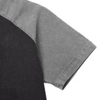 Color-Block Patchwork Henley Shirt